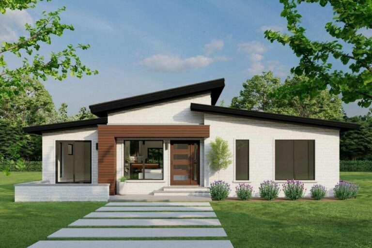 3-Bedroom Single-Story Modern House with Home Office (Floor Plan)