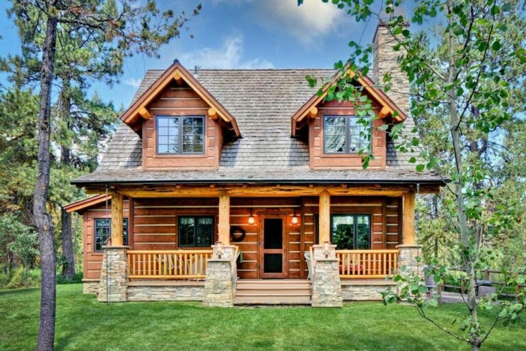 3-Bedroom Double-Story Rustic Cottage House With Home Office (Floor Plan)