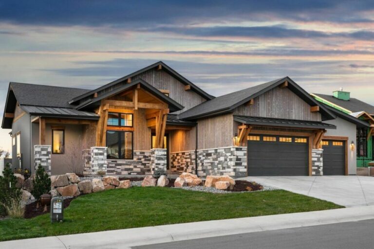 1-Story 4-Bedroom Contemporary Mountain House with Lower Level Expansion (Floor Plan)