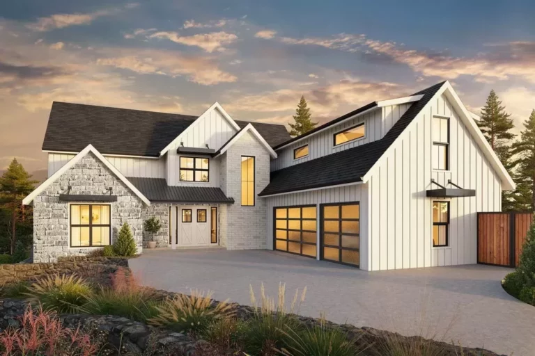 2-Story 4-Bedroom Modern Farmhouse With 2-Story Great Room (Floor Plan)