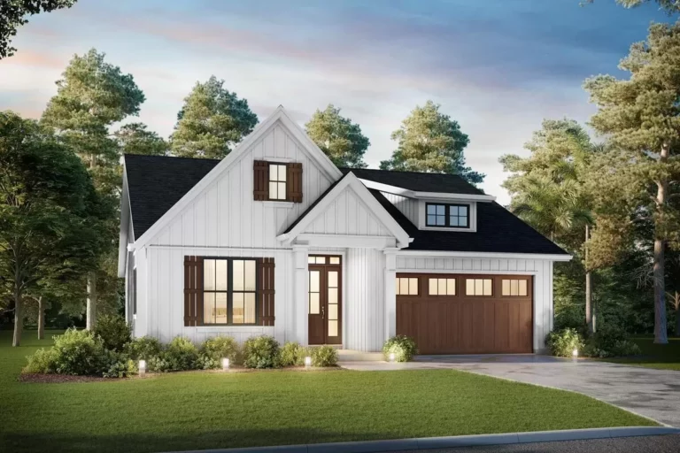 3-Bedroom 1-Story New American Country Home with Open Concept Living Space (Floor Plan)