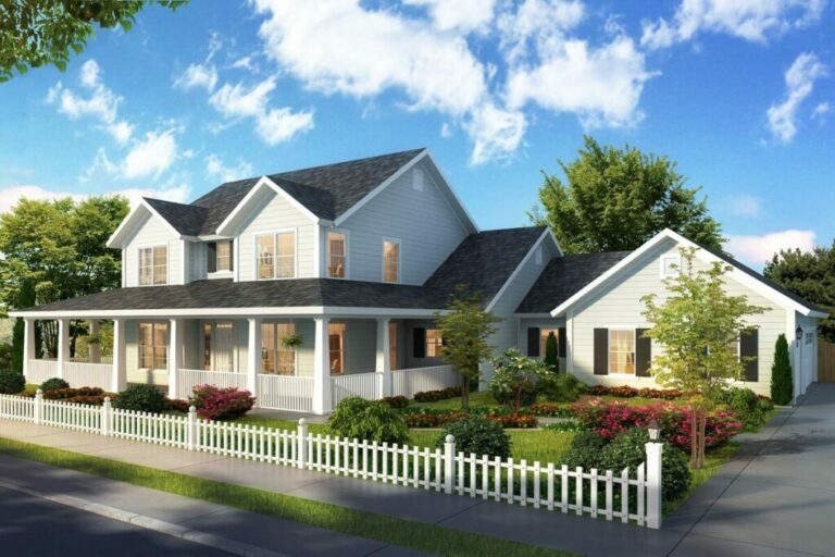 2-Story 5-Bedroom Modern Farmhouse with Upstairs Game Room (Floor Plan)